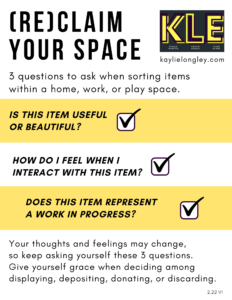 Questions to reclaim your space by an information scientist Kaylie Longley